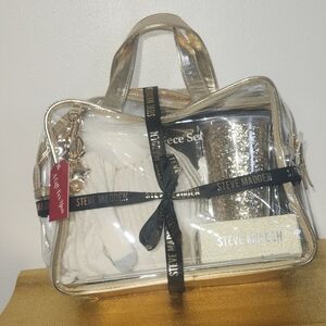 Steve Madden Gold Transparent Women's 5 Piece Set Tote